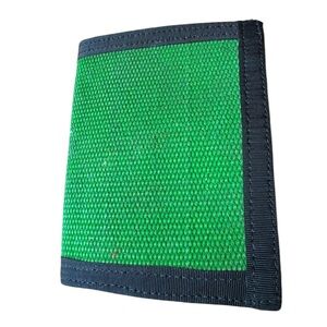 Recycled Firefighter High End Heavy Duty Green and Black Men's Wallet MINTY